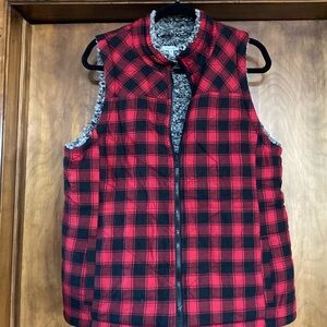 Maurices vest, buffalo plaid